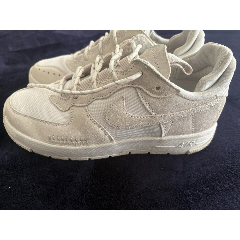 Nike Air Force 1 Wild Phantom Ivory Suede Sneakers Women's Size 7 - Picture 8 of 13